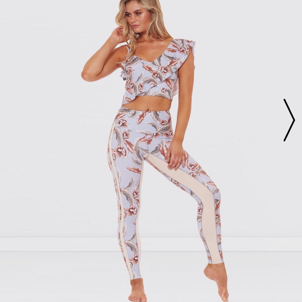 L’urv pale blue floral supersonic leggings